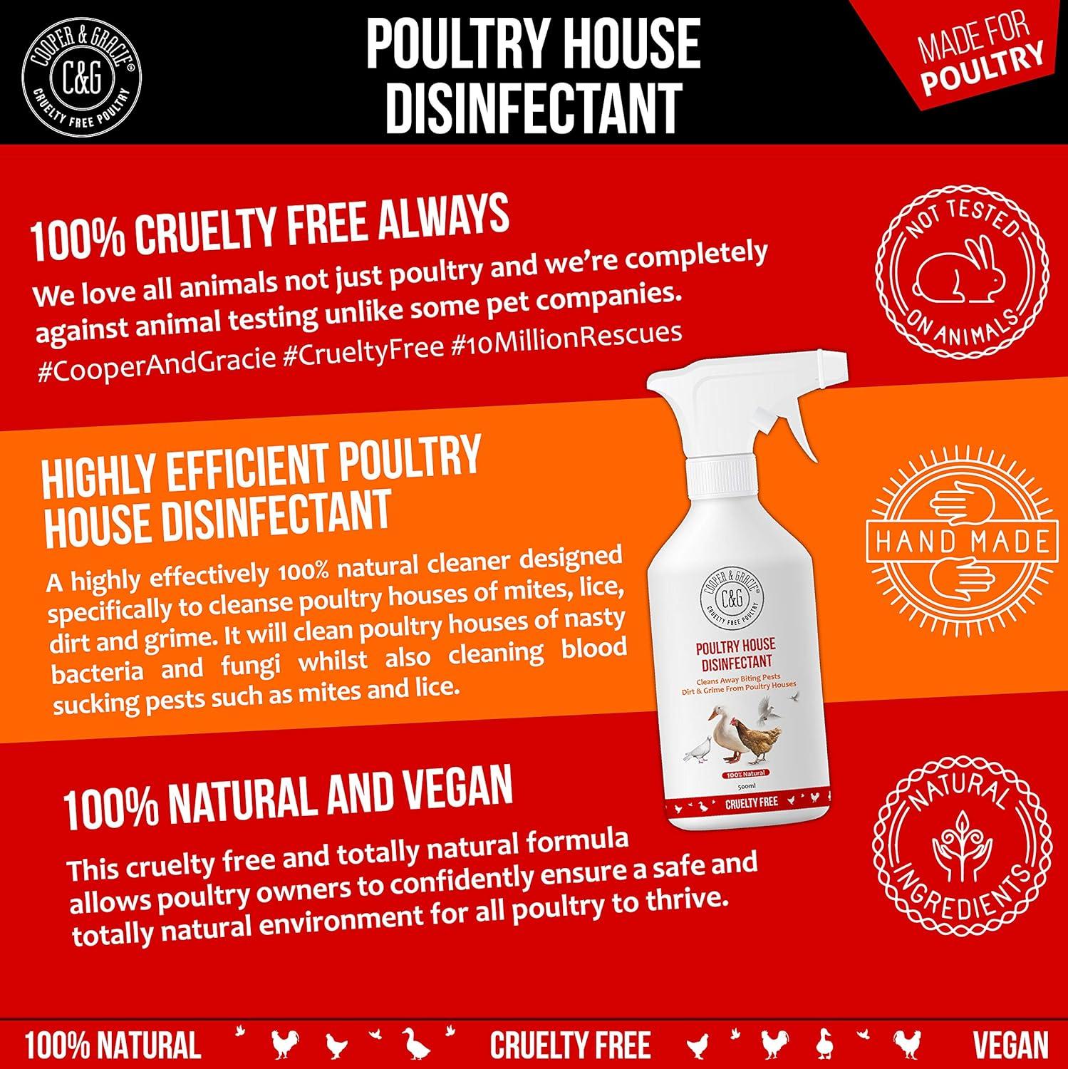 Poultry House Disinfectant 500ML Cleans Away Biting Pests & Grime