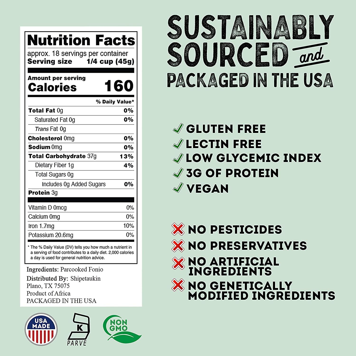 Shipetaukin Fonio African Supergrain A Quick Cooking Whole Grain