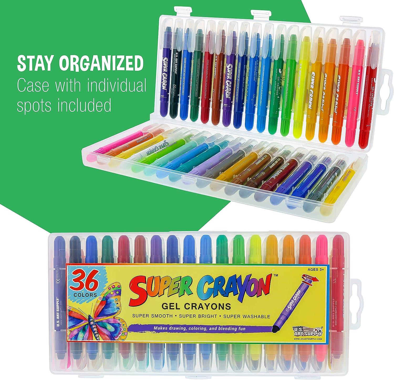  Ooly Gel Crayons - Set of 25 Watercolor Crayons for Kids &  Adults with Paint Brush & Case : Arts, Crafts & Sewing