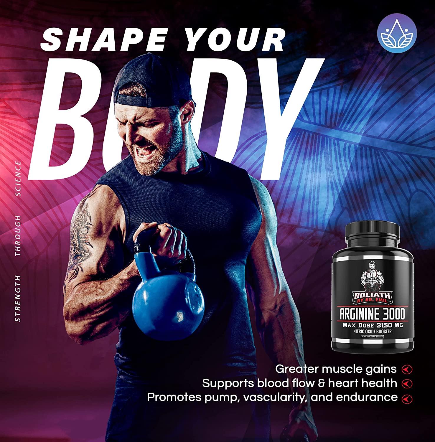 Dr. Emil L Arginine (3150mg) Highest Capsule Dose Nitric Oxide