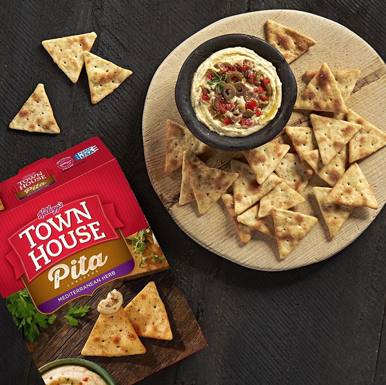 Town House Pita Crackers Oven Baked Crackers Party Snacks Mediterranean