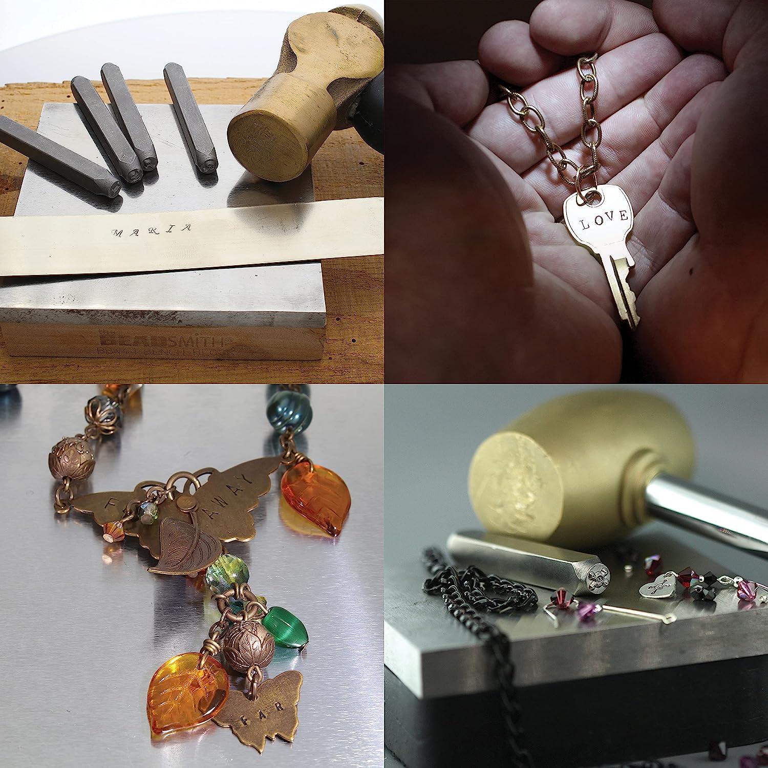  Steel Bench Block and Metal Stamping Hammer Kit, No-Rebound  Metal Bench Block, Jewelry Stamping Hammer, Jewelry Metal Stamping Tools  for Jewelry Making & Metal Stamping : Arts, Crafts & Sewing