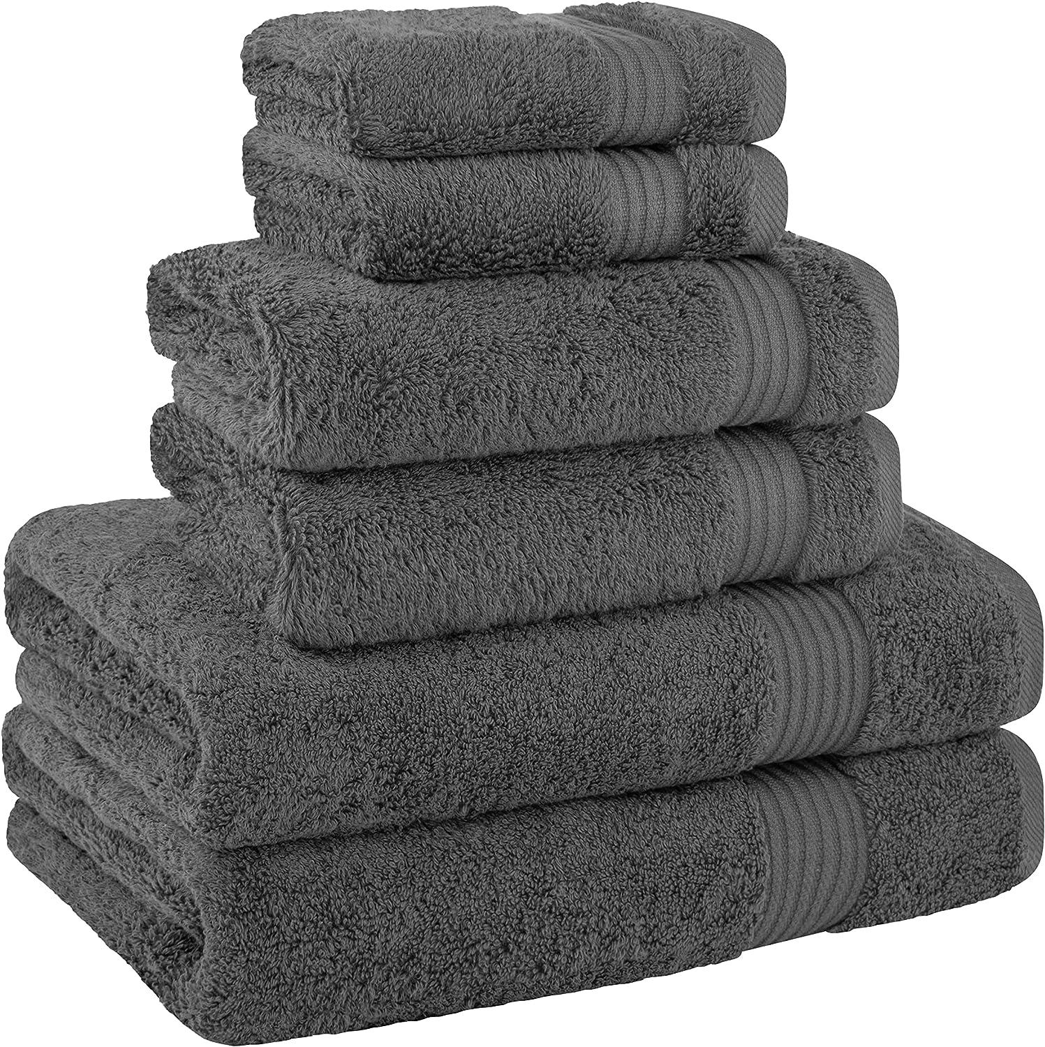 2 Dark Gray Hand Towels, Baby Towel Set, Highly Absorbent, Kitchen