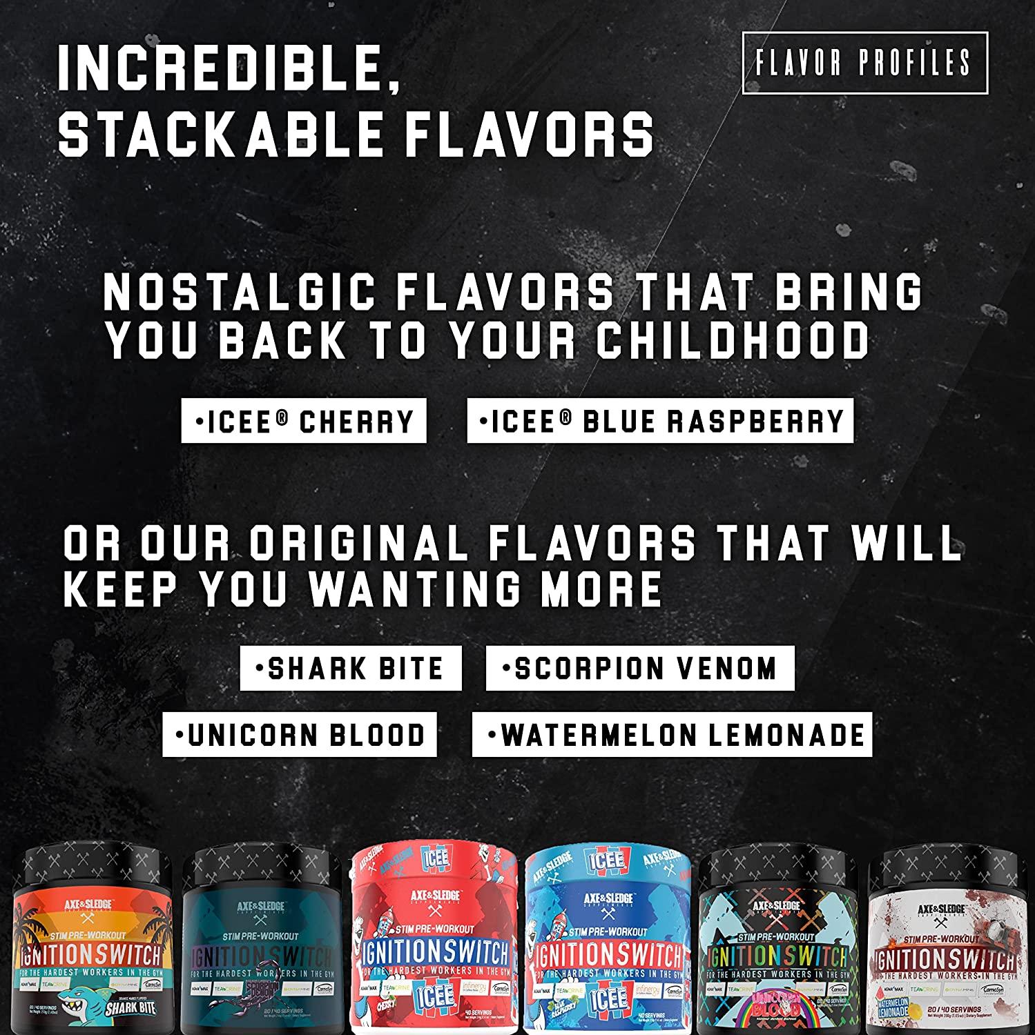 Ignition Switch PreWorkout with CarnoSyn, TeaCrine, Infinergy, and AgmaMax Long Lasting