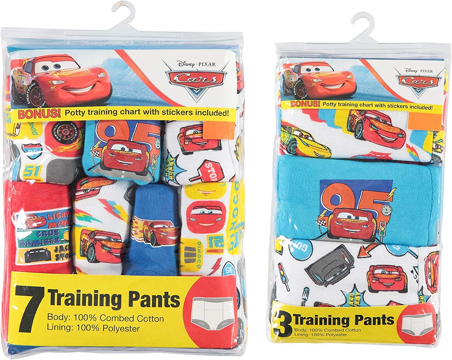 Disney boys Cars Potty Pant Multipacks Baby and Toddler Training Underwear,  Carstraining10pk, 3T US