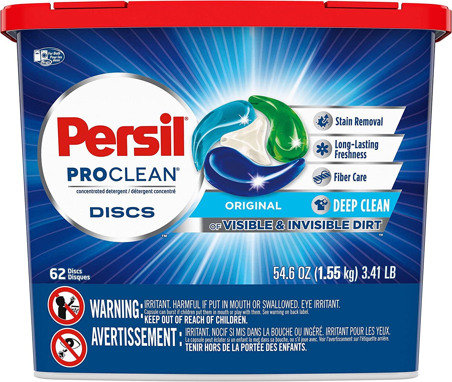 Persil Discs Laundry Detergent Pacs, Original Scent, 62 Count - Thumbnail 2