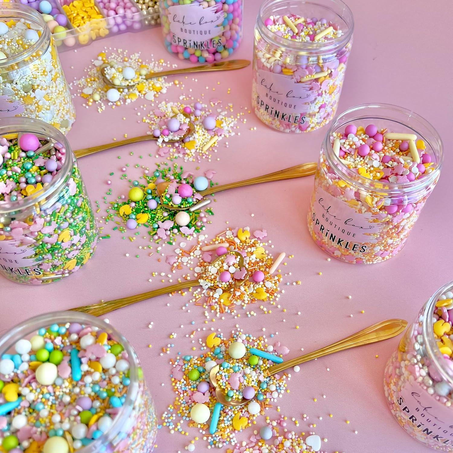 Easter sprinkles for cakes cupcake edible toppers yellow lemon pink ...