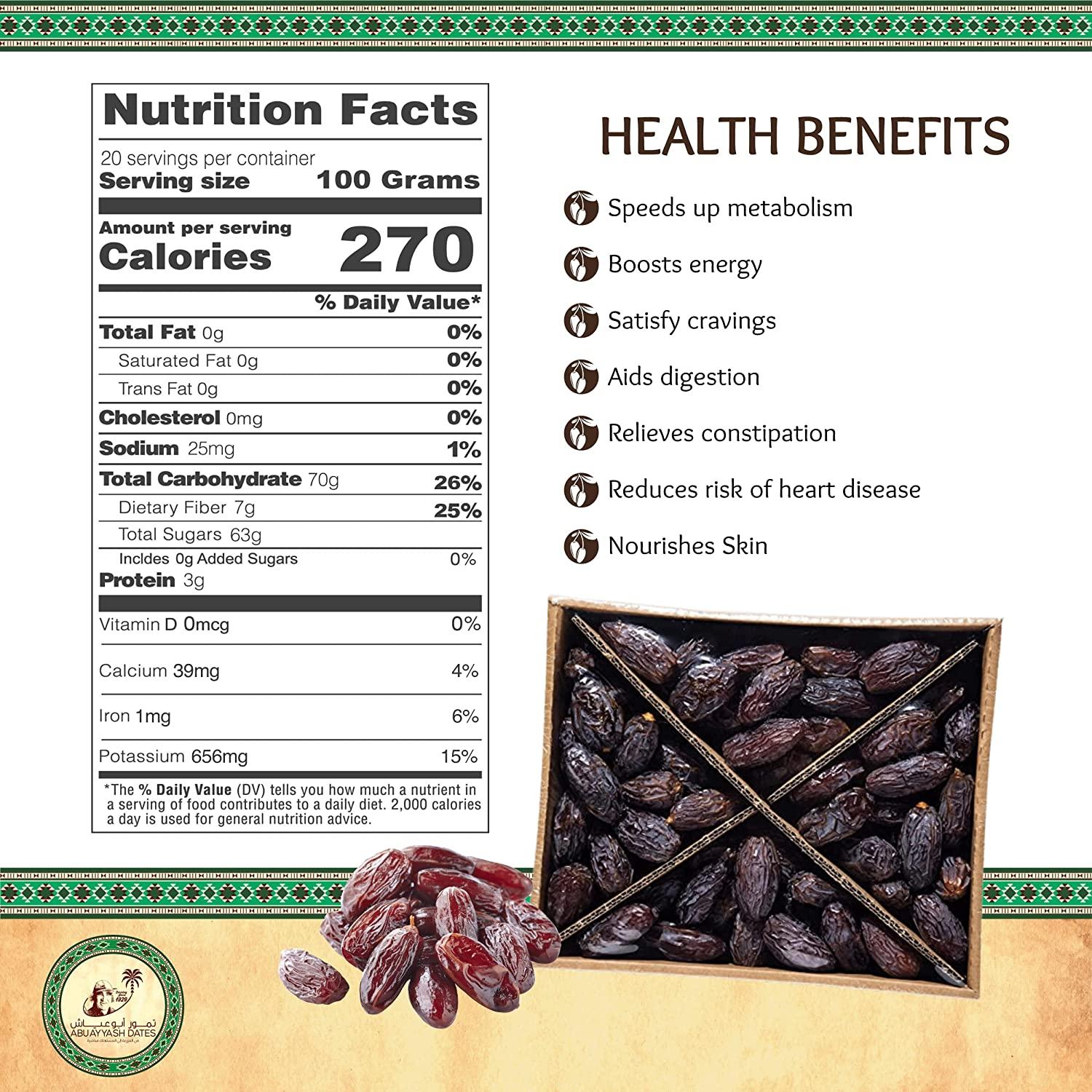 AbuAyyash Farms Whole Medjool Dates Premium Extra Large All Natural