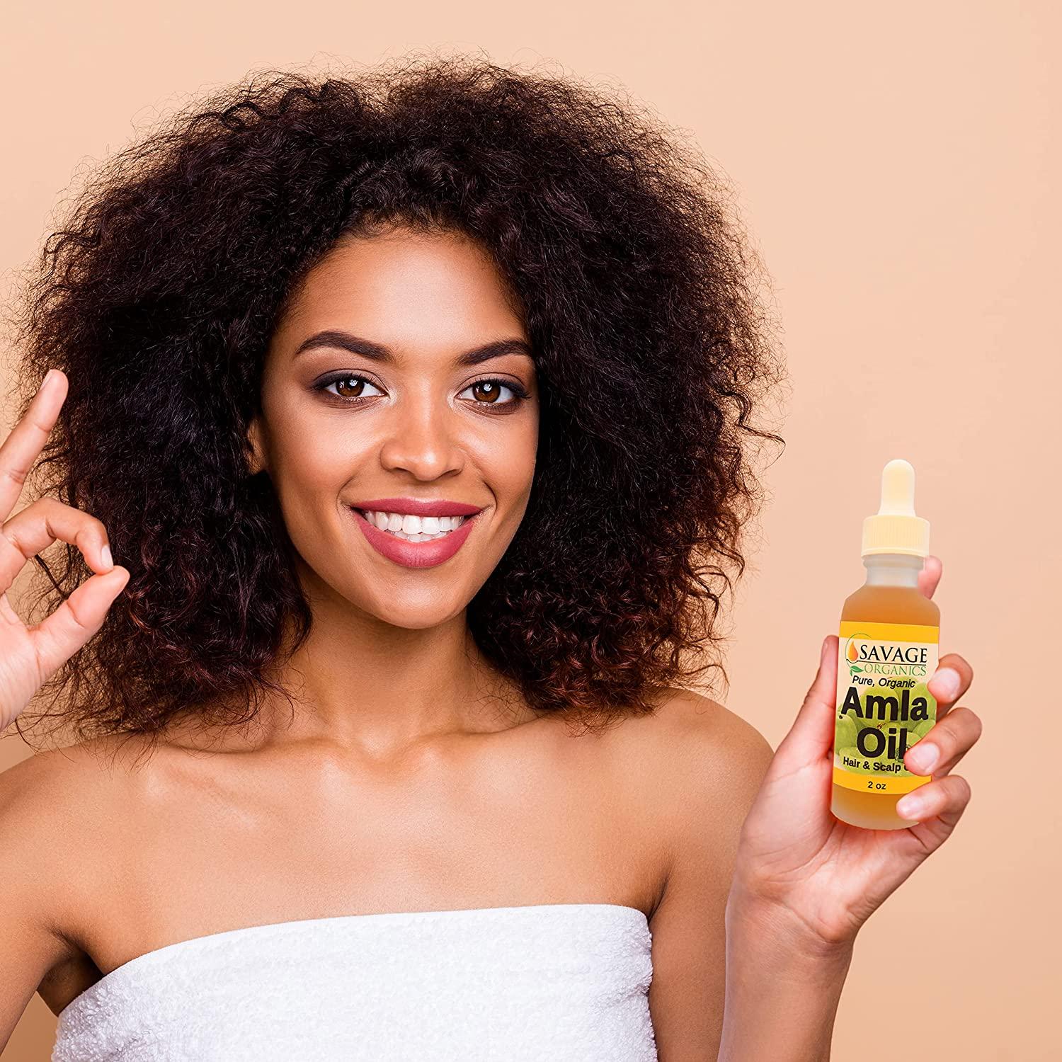 Organic Amla Oil by Savage Organics – 100% Pure Cold Pressed Hair