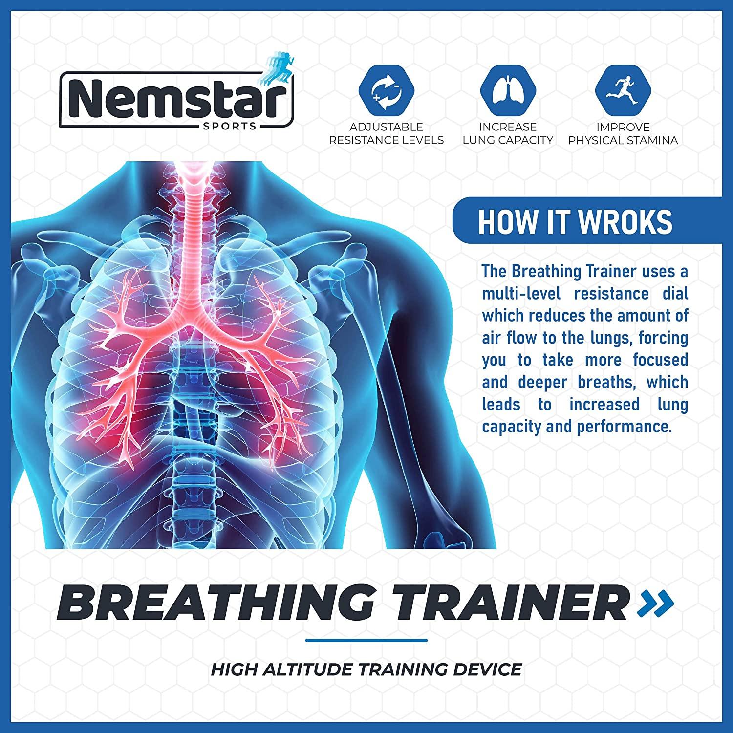 Nemstar Breathing Exercise Device Lung Exerciser Device for Expiratory