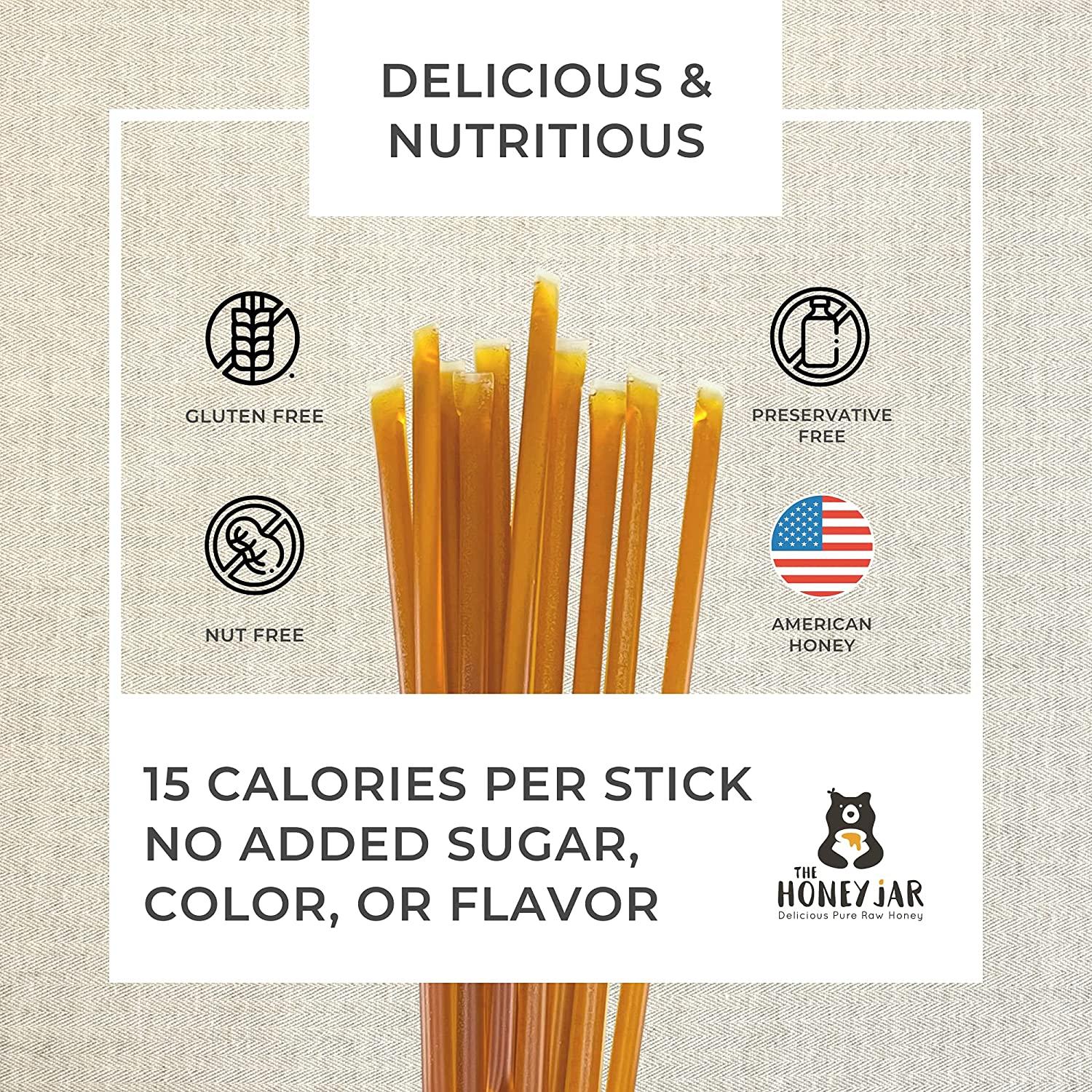  Savannah Bee Company Honey Straws - Pure and All Natural Honey  Straw Sticks Made in the USA : Grocery & Gourmet Food