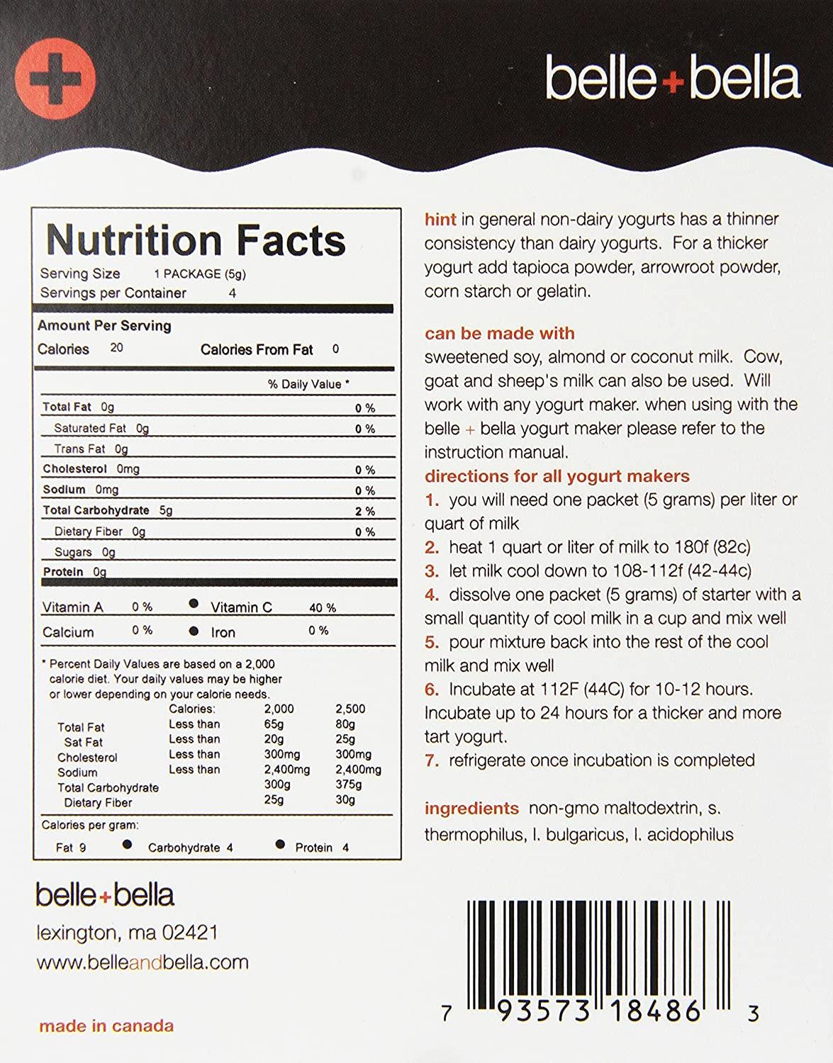 Belle and bella yogostarter nondairy 20 grams