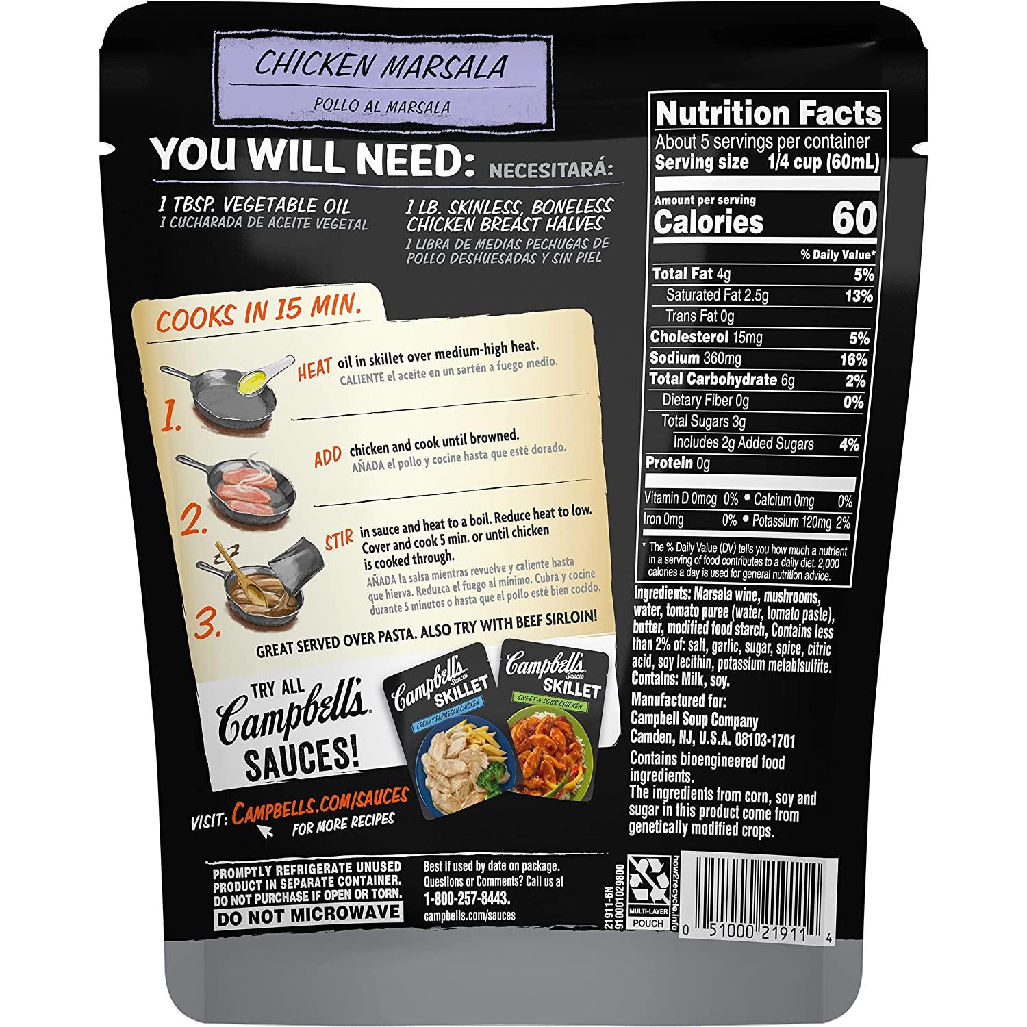 Campbell's Skillet Sauces Chicken Marsala 11 oz Pack of 6