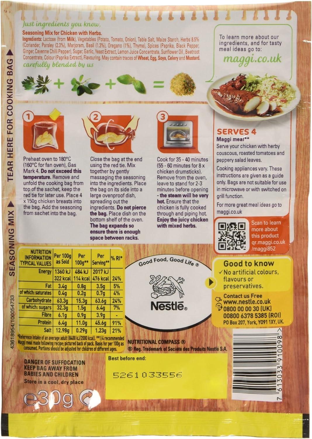 Maggi So Juicy Mixed Herbs Chicken Seasoning 30g