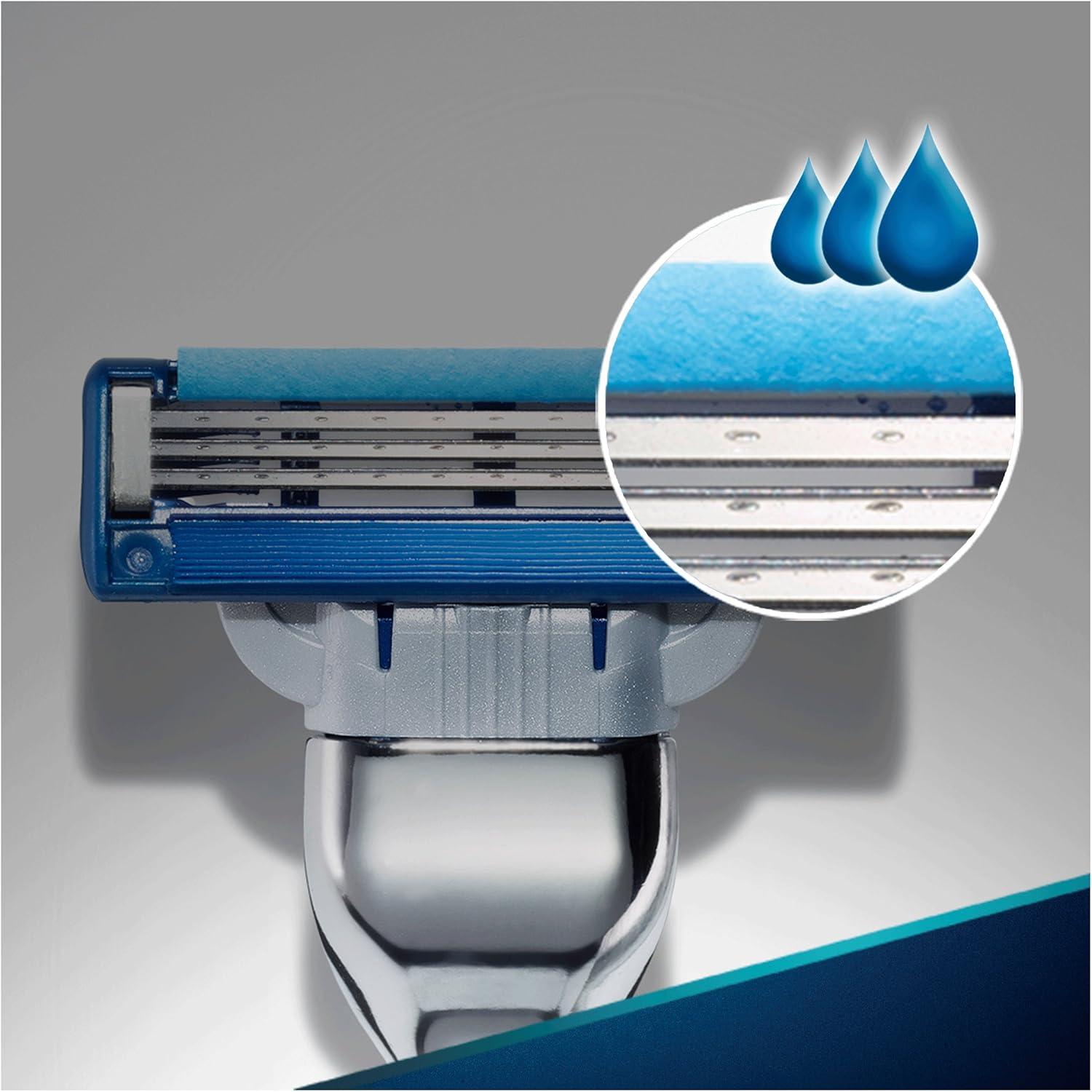 Gillette Mach3 Turbo Razor Blades Men Pack of 4 Razor Blade Refills ...