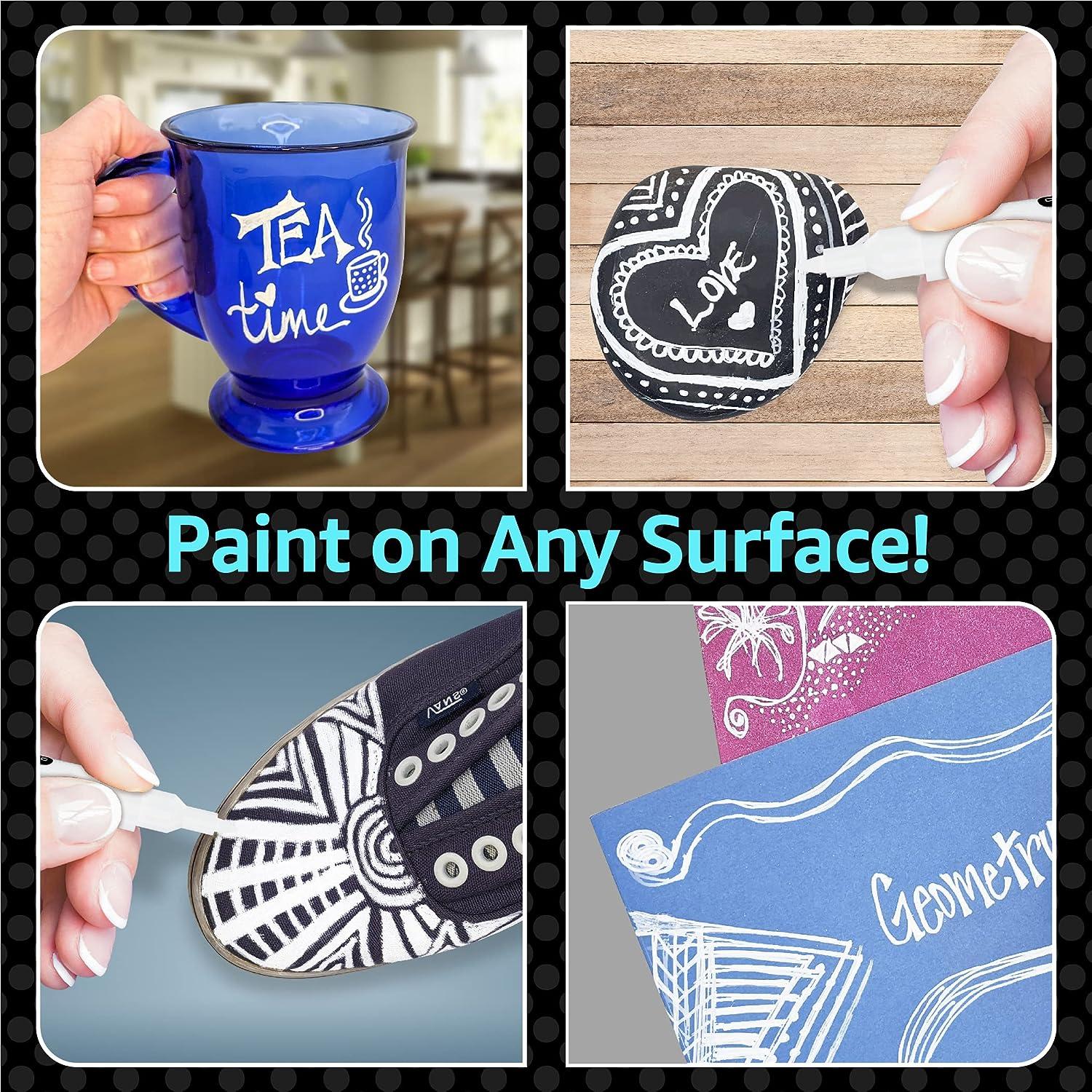 White Paint Marker (8Pack) 0.7mm Extra Fine Tip Made in Japan Bold