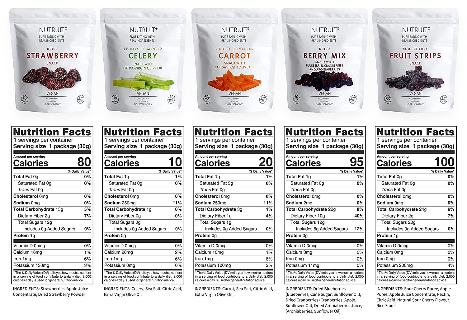 Nutruit Gourmet Healthy Snack Variety Box (Pack of 20) Vegan, Gluten