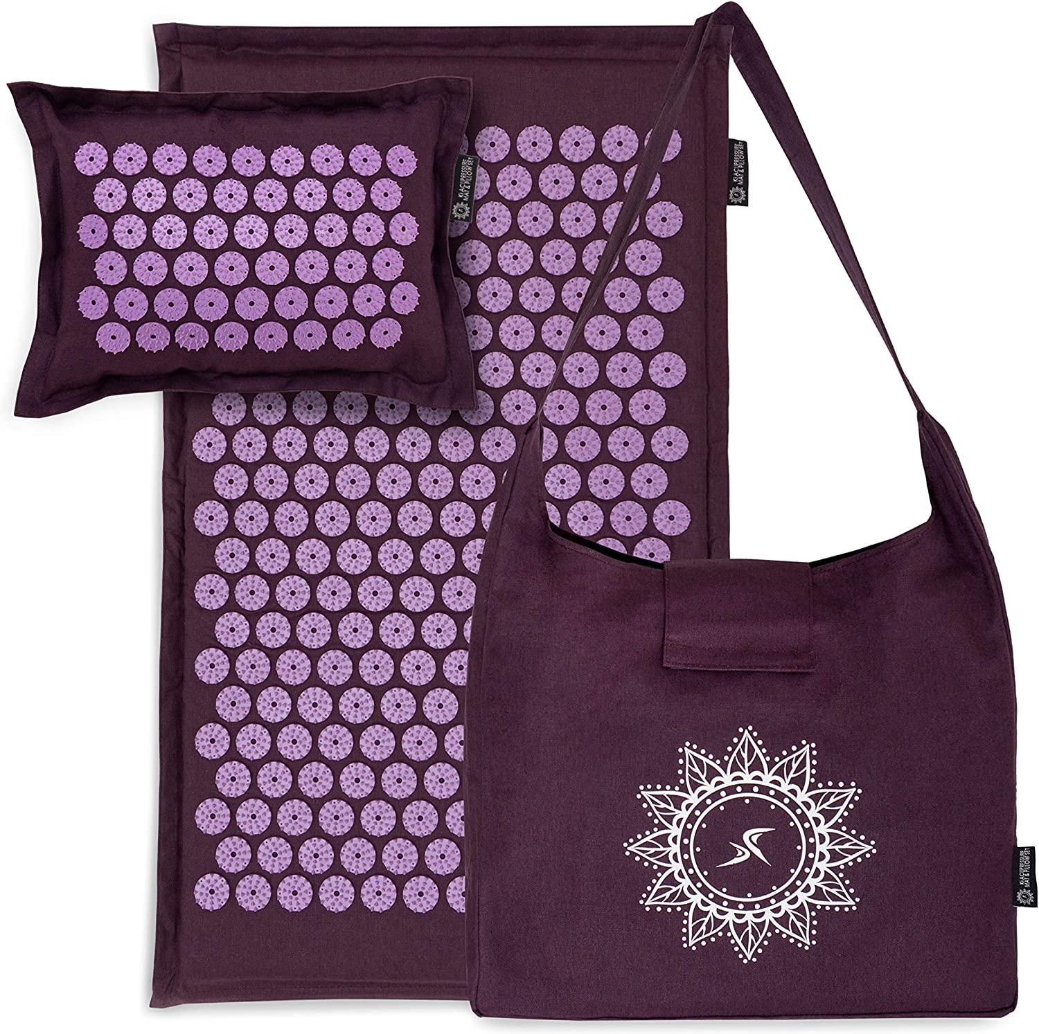 ProsourceFit Acupressure Mat and Pillow Set for Back/Neck Pain Relief