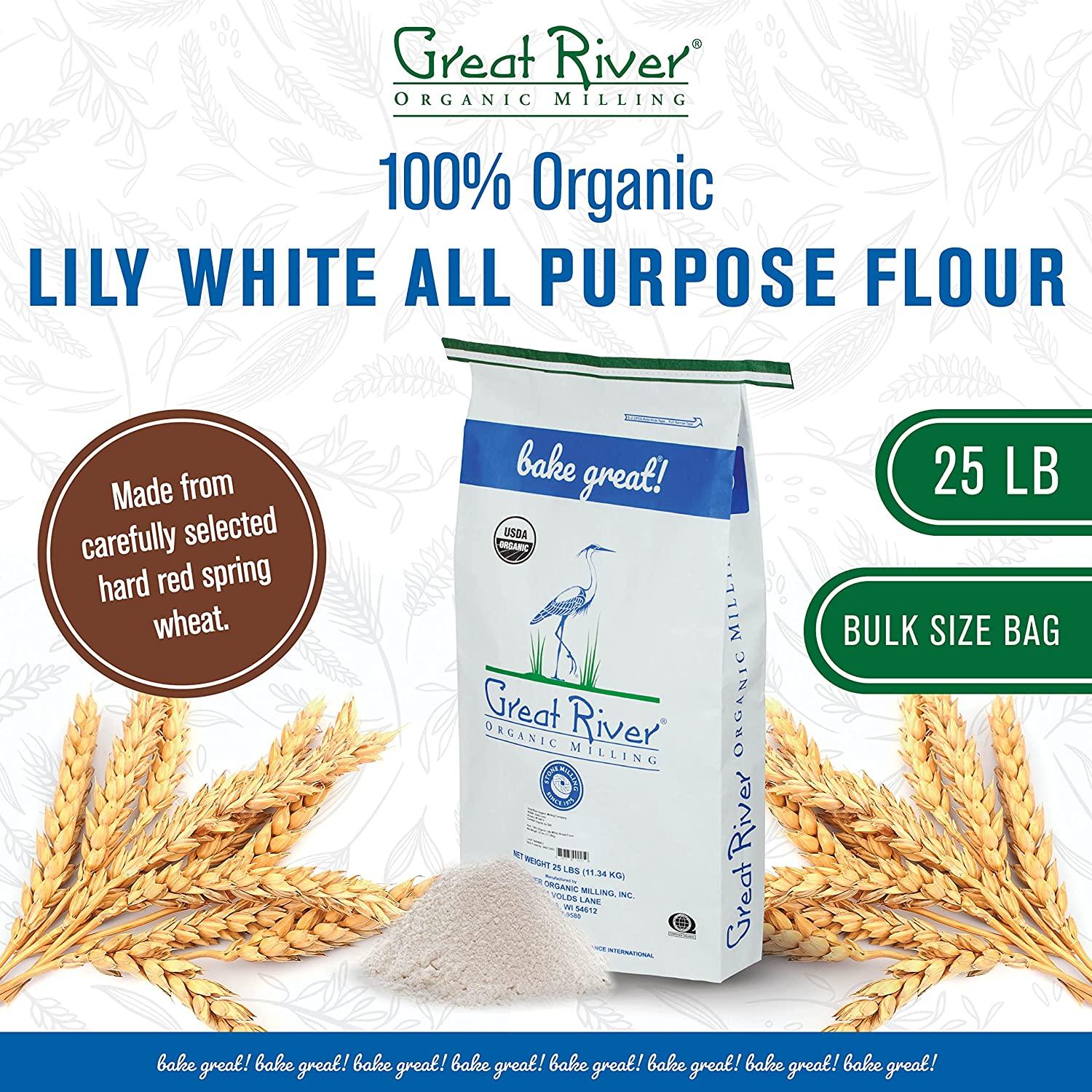 Great River Organic Milling Lily White Bread Flour 25 Lb - All-Purpose  Organic Flour | Buy Now with Express International Delivery | GoSupps.com