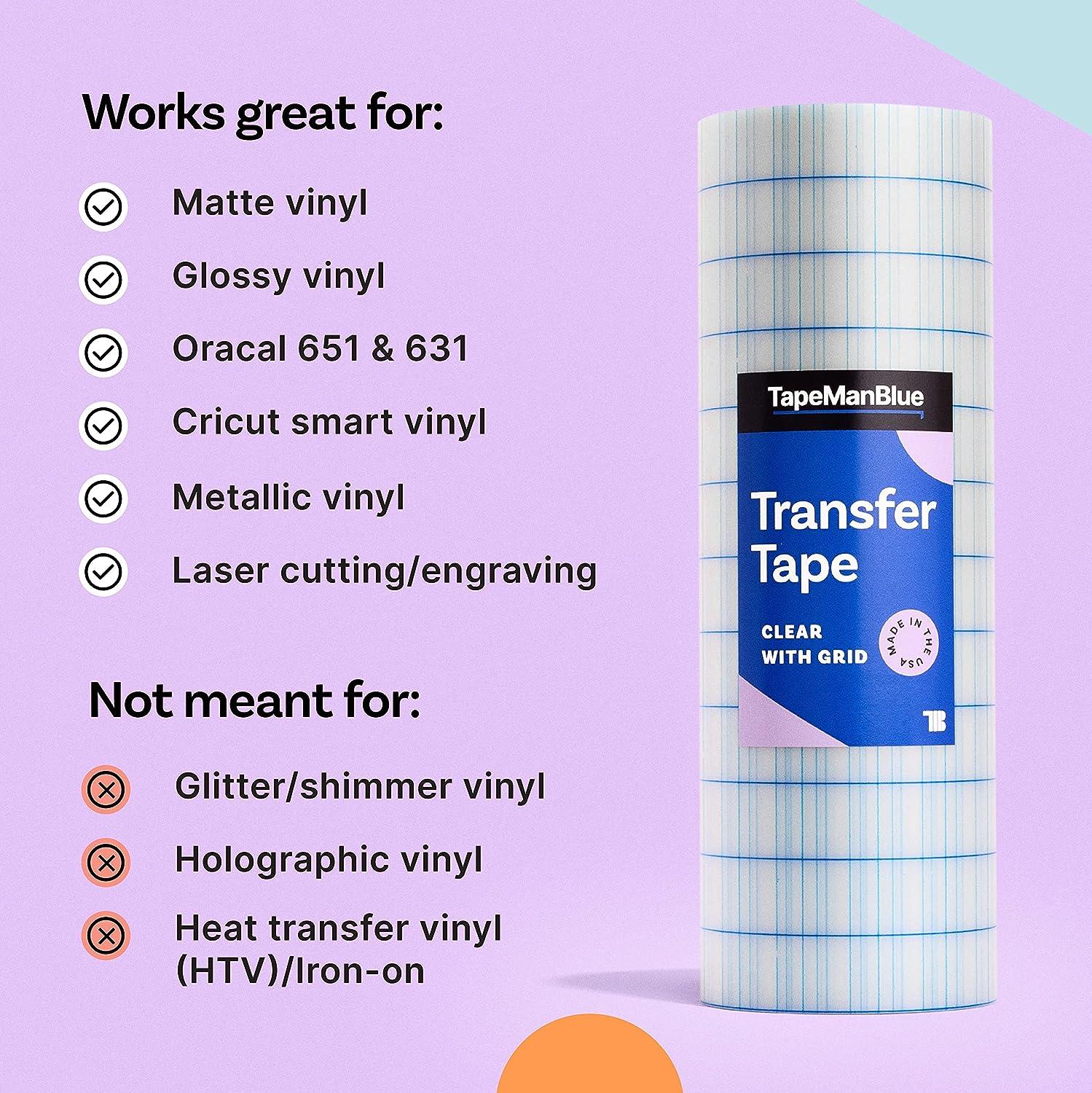Clear Transfer Tape for Vinyl 12x100' Roll Made in America