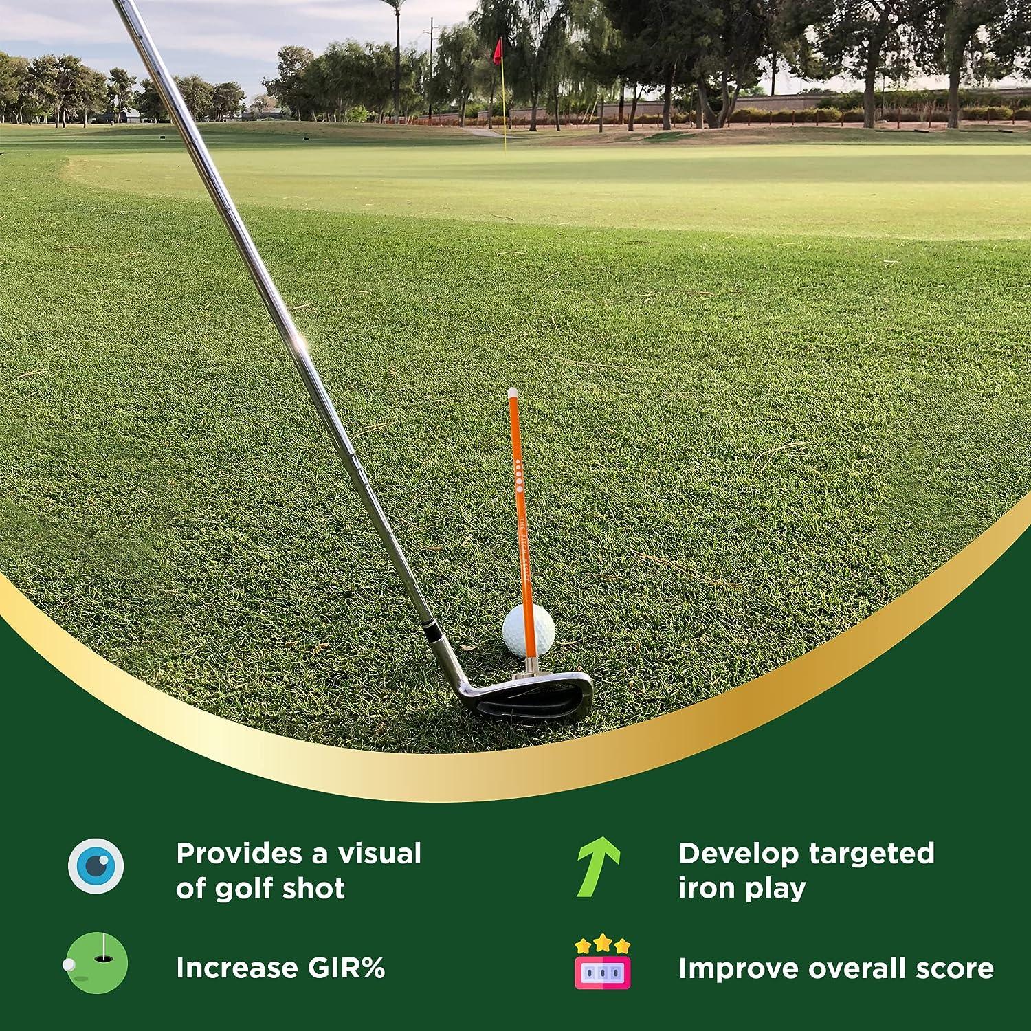 Golf Alignment Rods Club Alignment Stick Demonstrates Correct