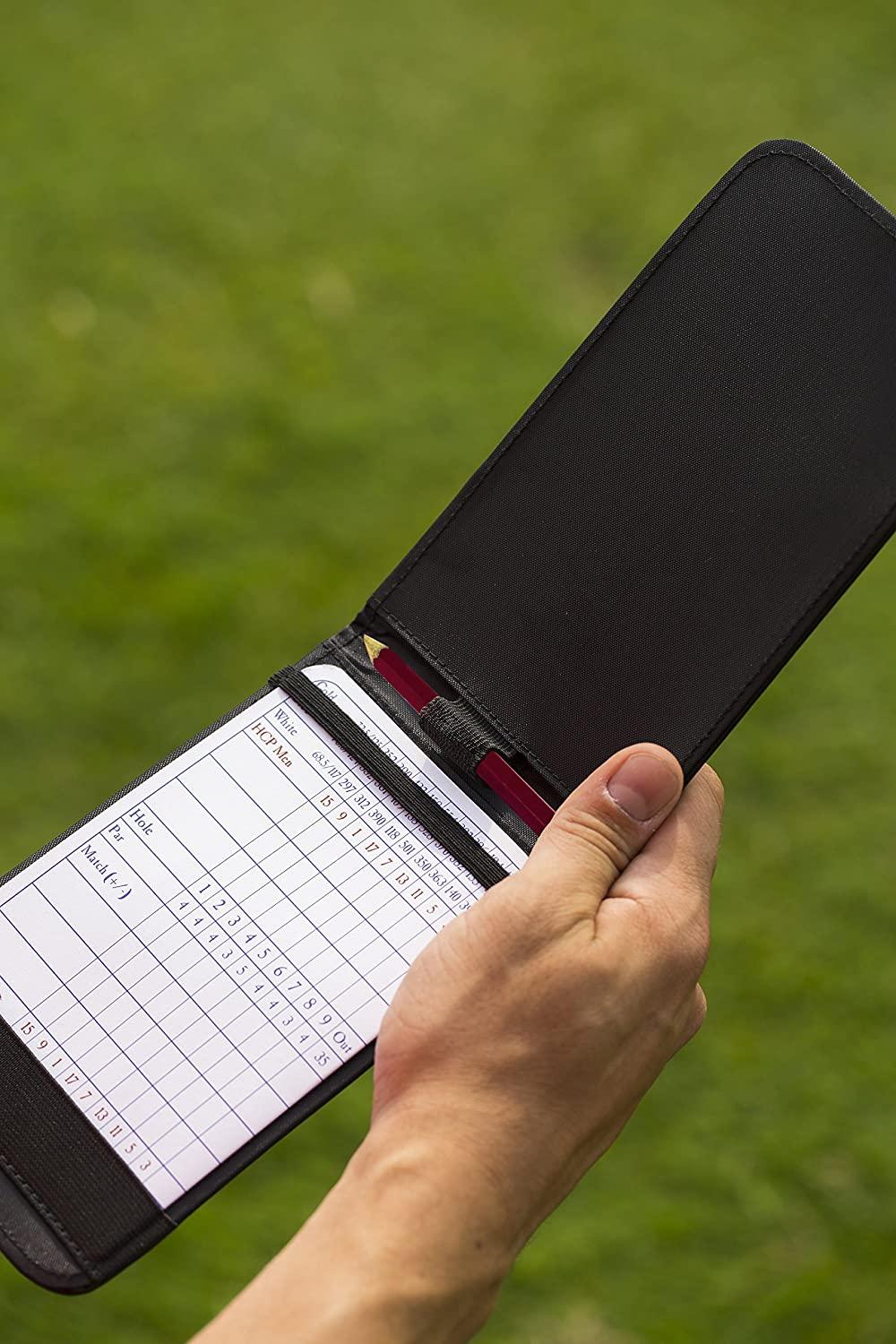Callaway Porta Scorecard In Pelle Da Golf – Eleganza E Praticità Per Il Tuo Gioco, Nero 7x4.25 Pollici