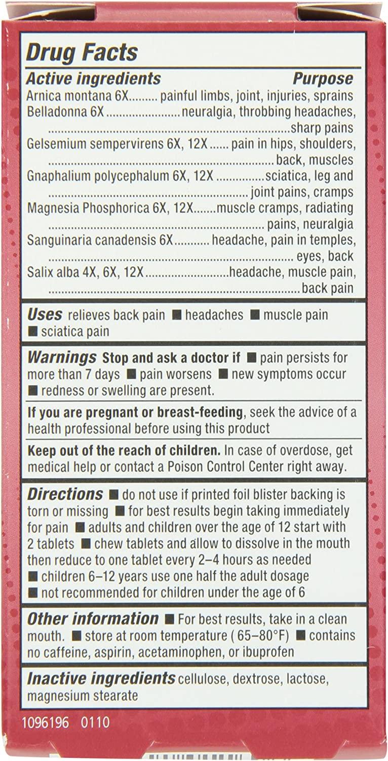 Natrabio Pain Relief Tablets 60 Count FastActing Natural Relief