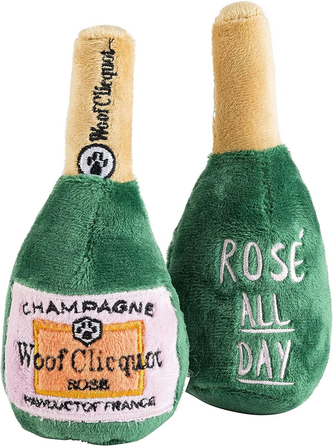 Haute Diggity Dog Muttini Collection - Small Woof Clicquot Rose' Squeaky  Plush Toy | Buy Now with Express International Delivery | GoSupps.com