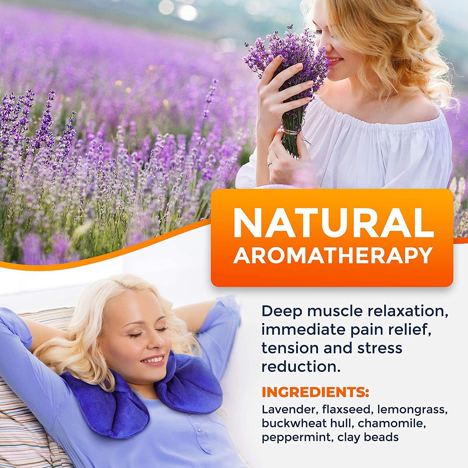 PhysioNatural Microwavable Heating Pad with Natural Herbal Aromatherapy