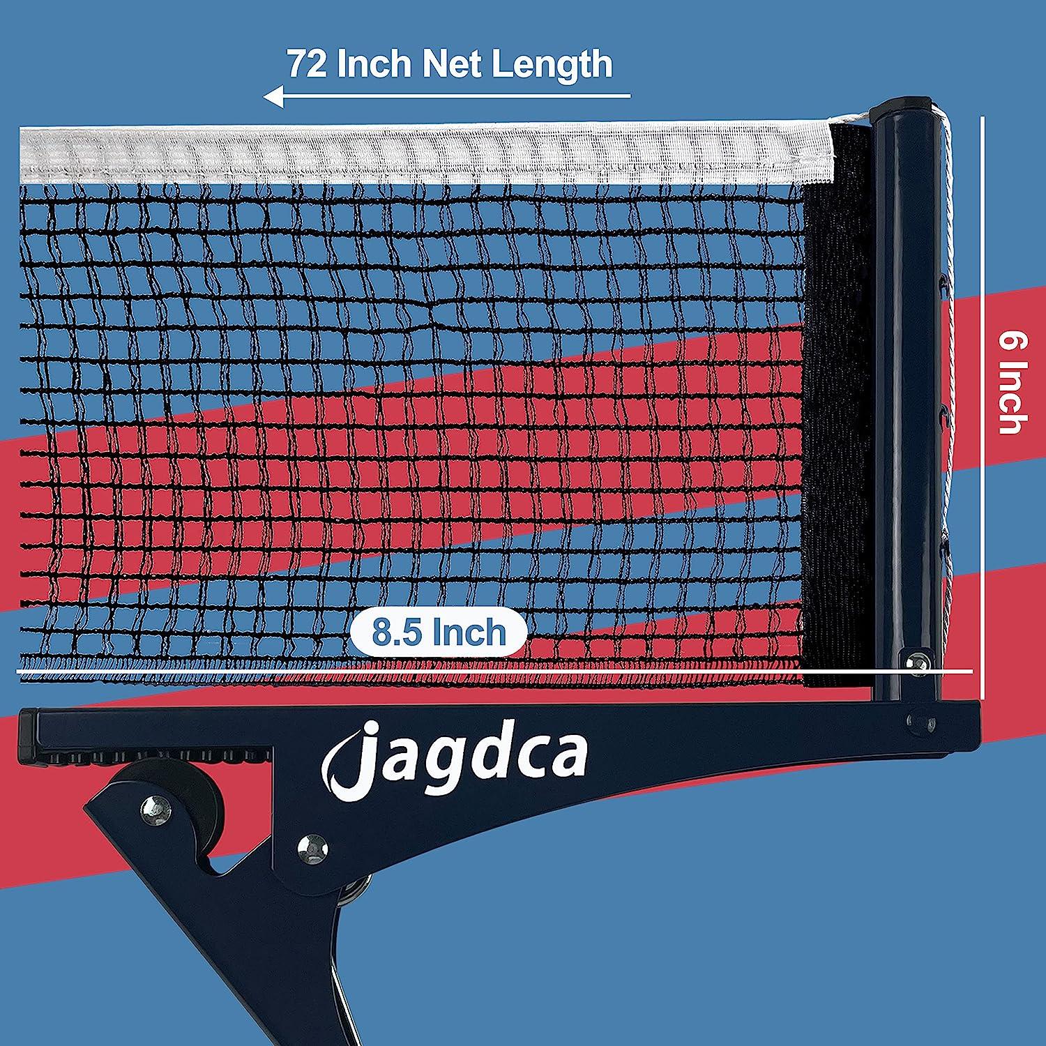 Jagdca Professional Table Tennis Net Post Set, Ping Pong Net Clamp Adjustable Equipment