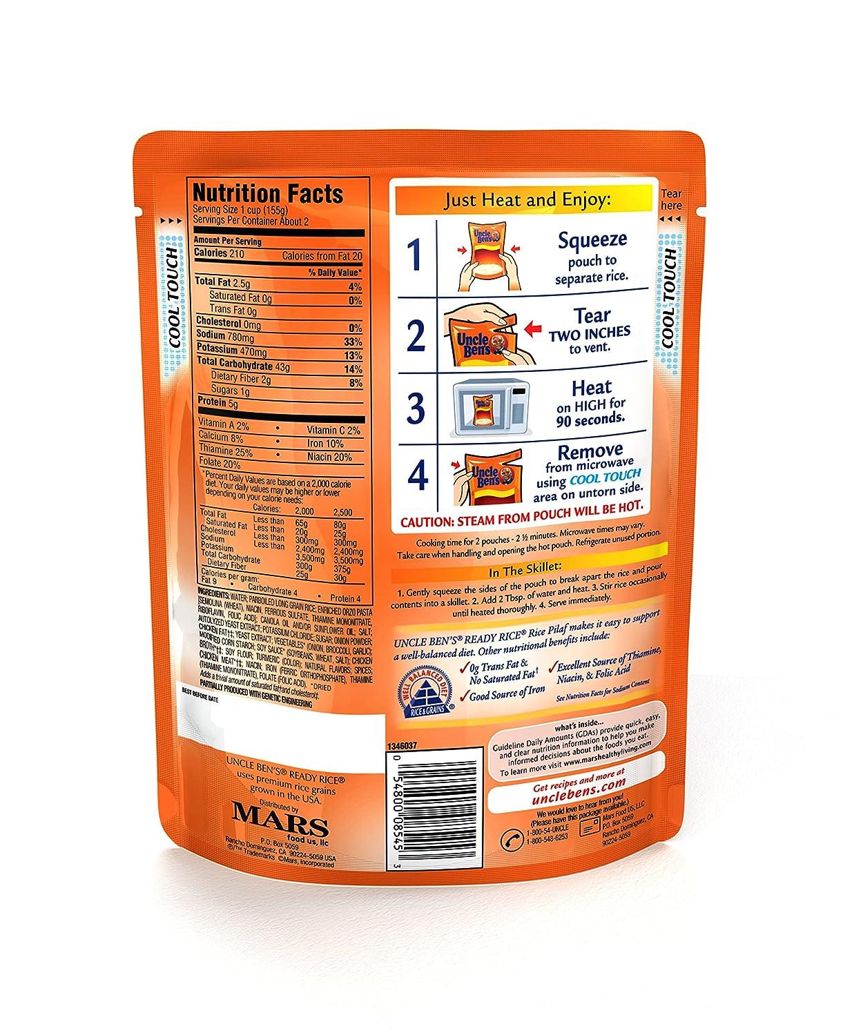 Uncle Ben's Ready Rice Pilaf, 8.8Ounce Packages (Pack of 6) 8.8 Ounce