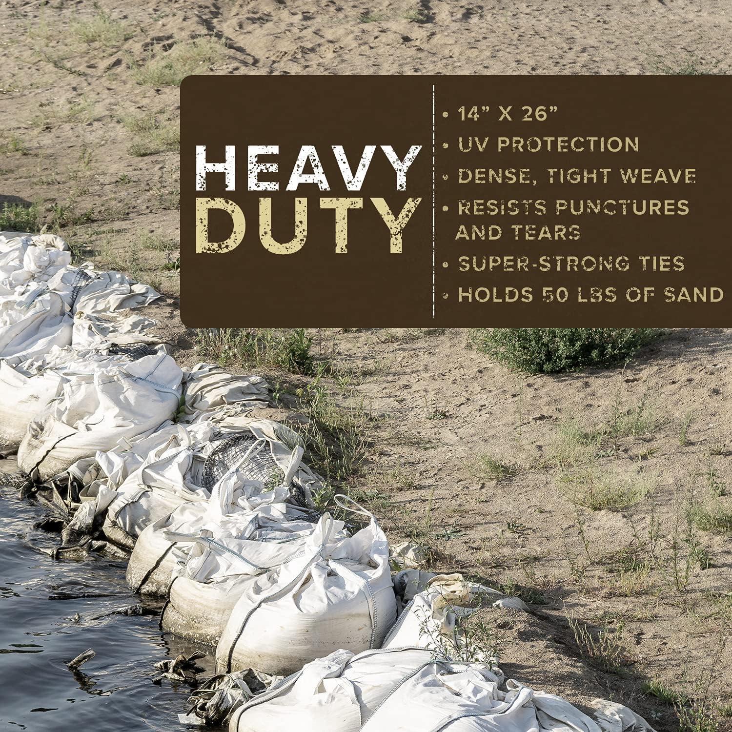 Woolsacks 14x26 White Polypropylene Sand Bags 10 Pack Empty Sand Bags