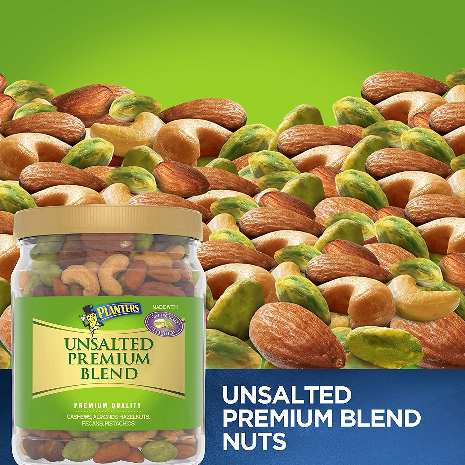 Planters Unsalted Premium Blend Premium Quality Mixed Nuts 1lbs 11oz