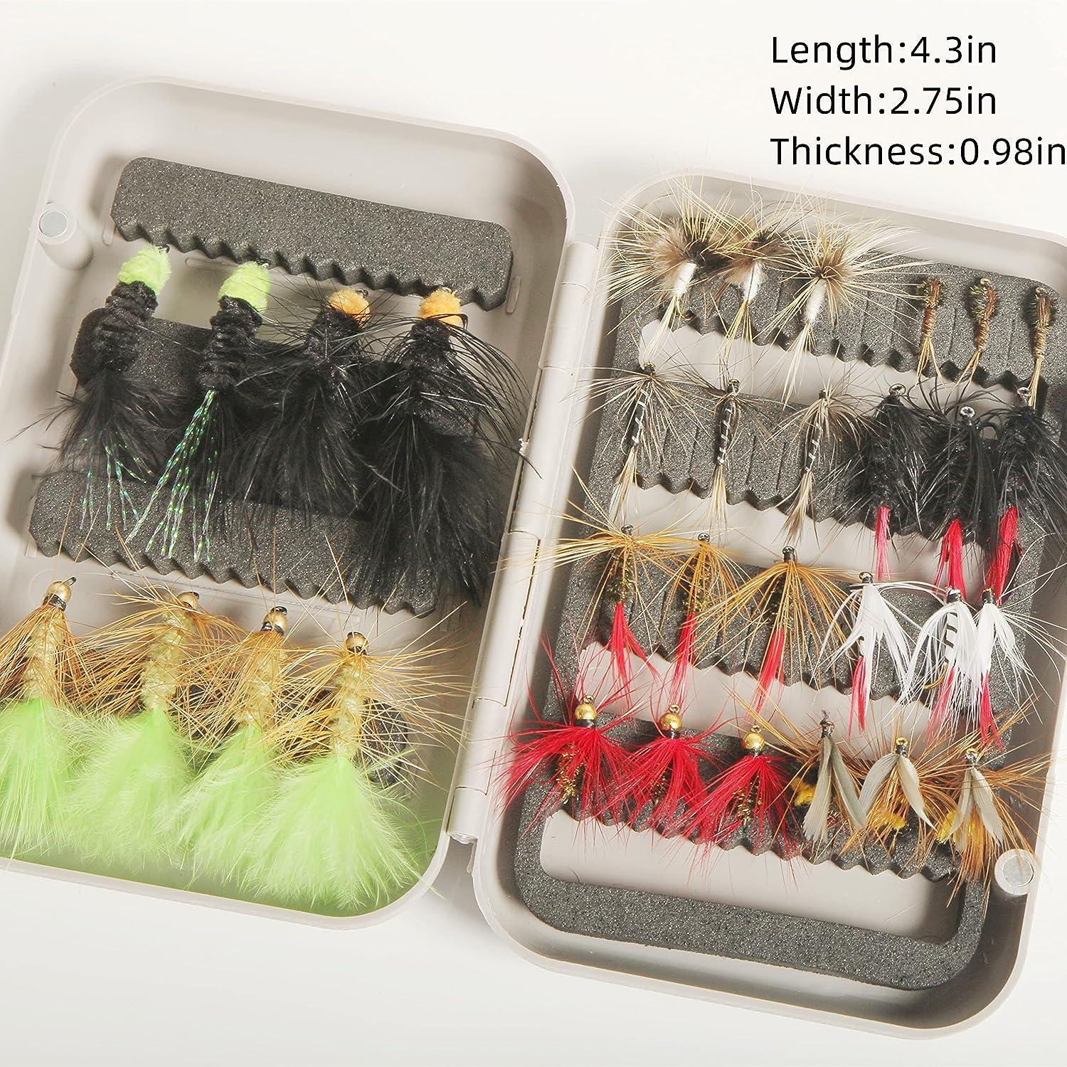 Ansnbo 36PCS Fly Fishing Flies Kit, Hand Tied Trout Bass Fly