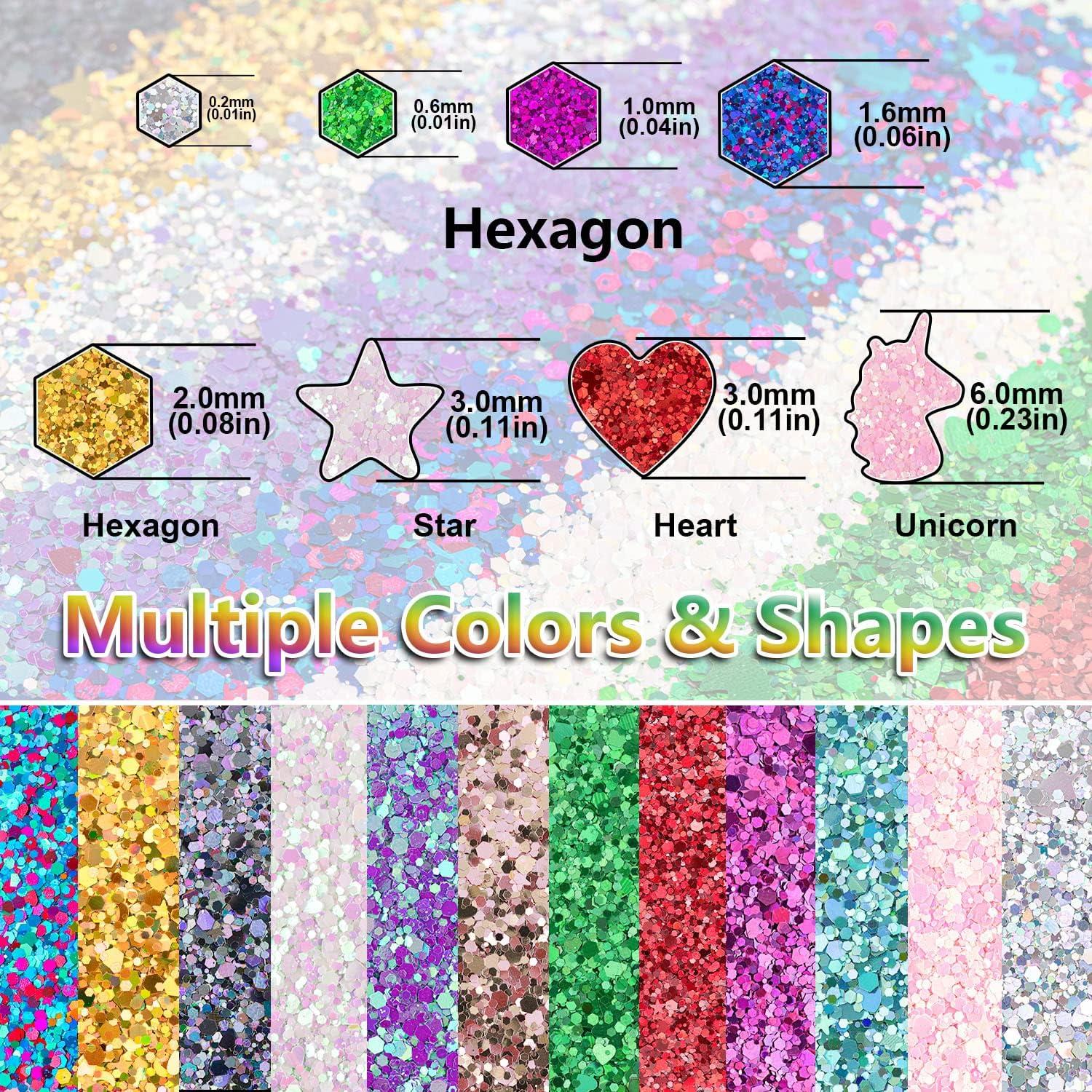 Holographic Chunky Glitter 12 Colors 12 boxes/lot Chunky Glitter