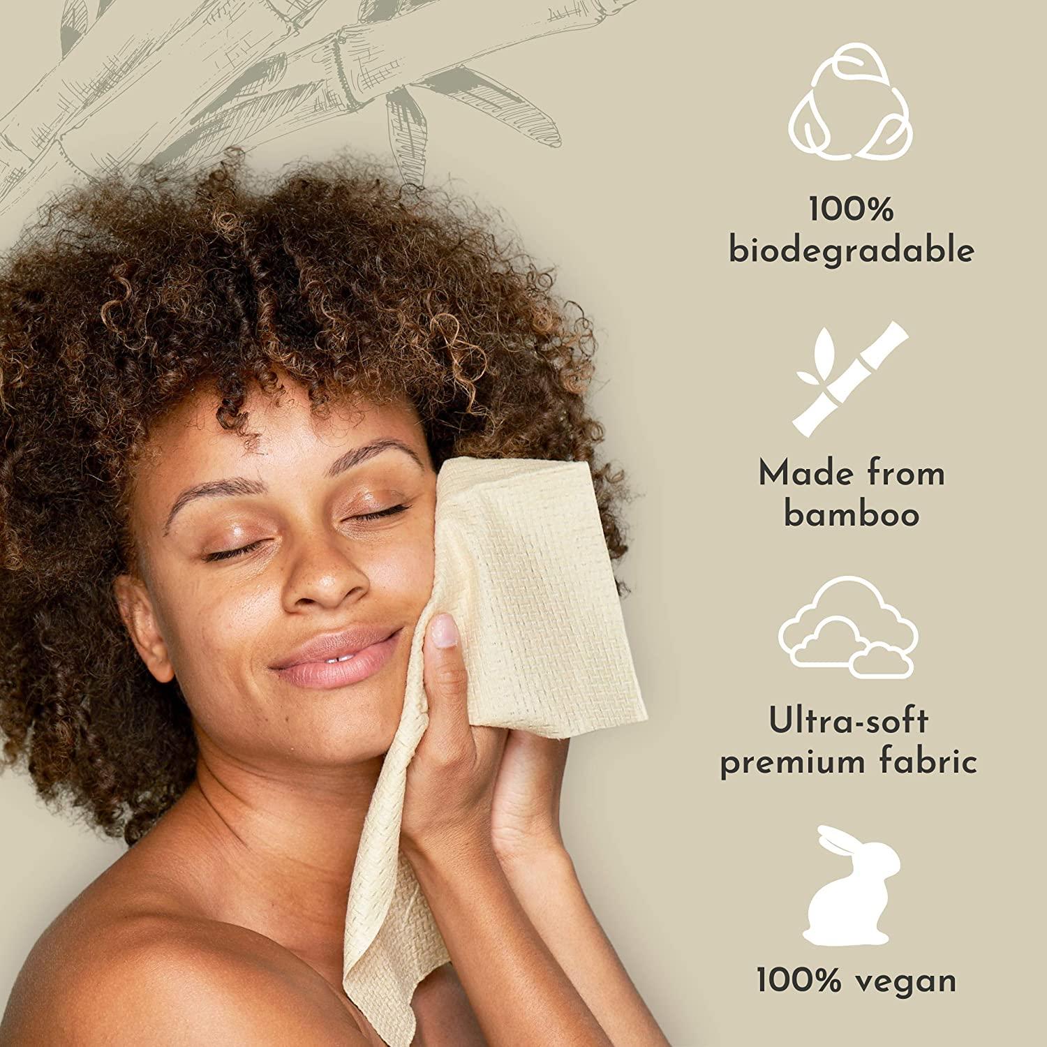 Clean Skin Club Clean Towels XL Disposable Face Wash Cloths Ultra Soft 50  CT for sale online