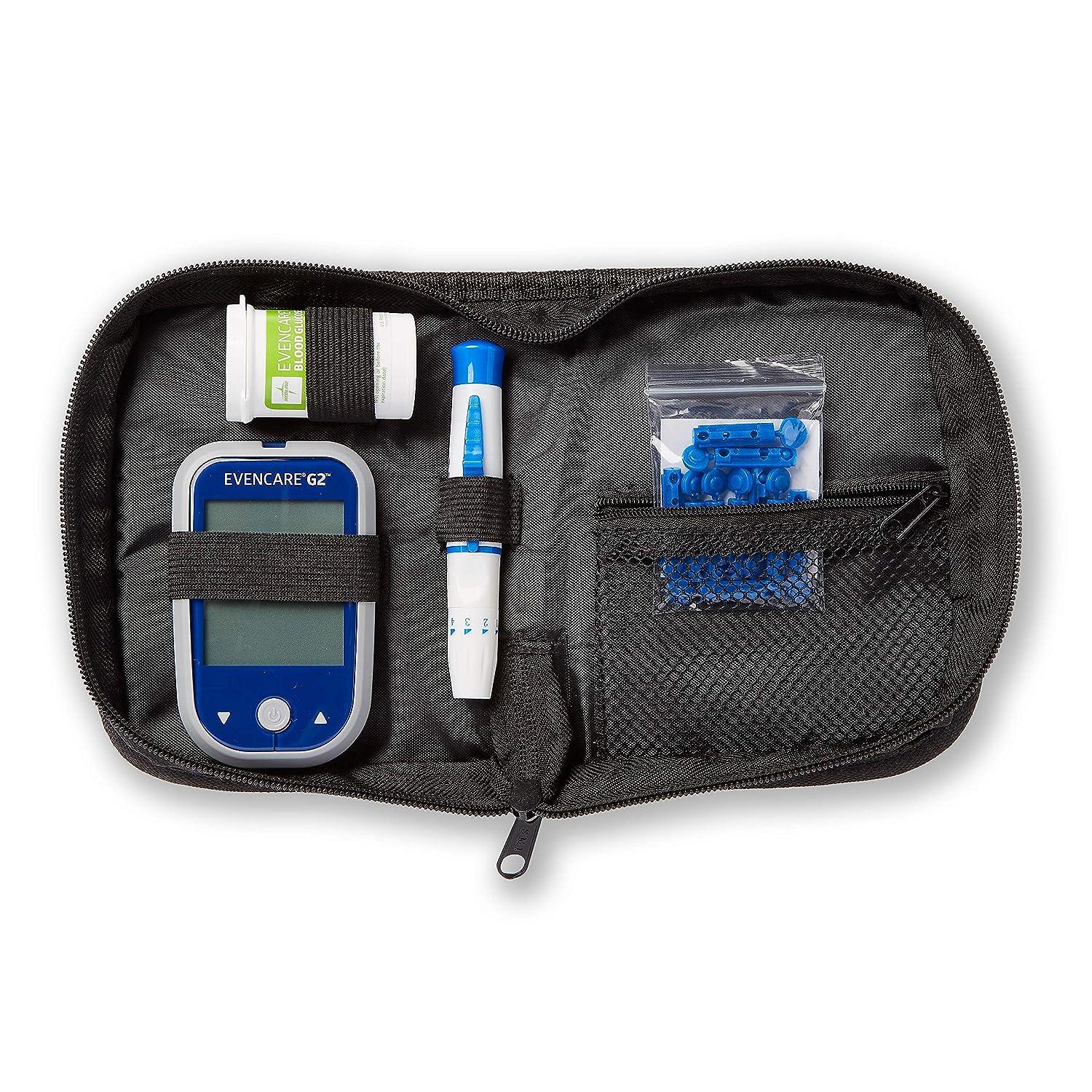 Medline EvenCare G2 Blood Glucose Monitor Starter Kit, Diabetic Care, 6