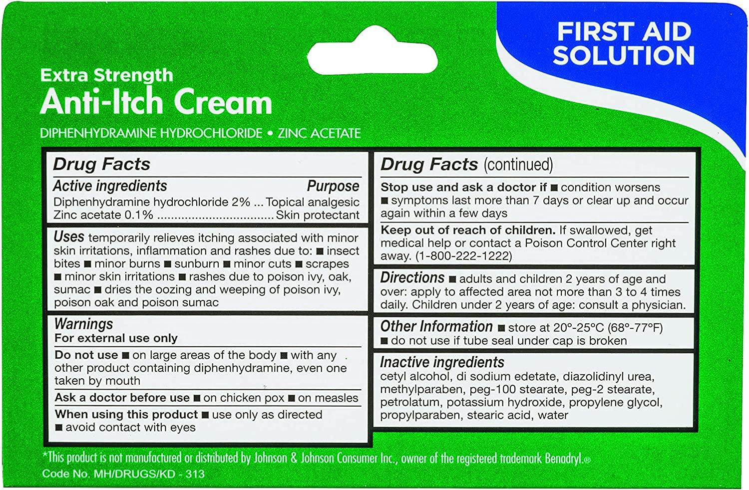 Thera Care AntiItch Cream Extra Strength Outdoor Itch Relief 1.5 oz