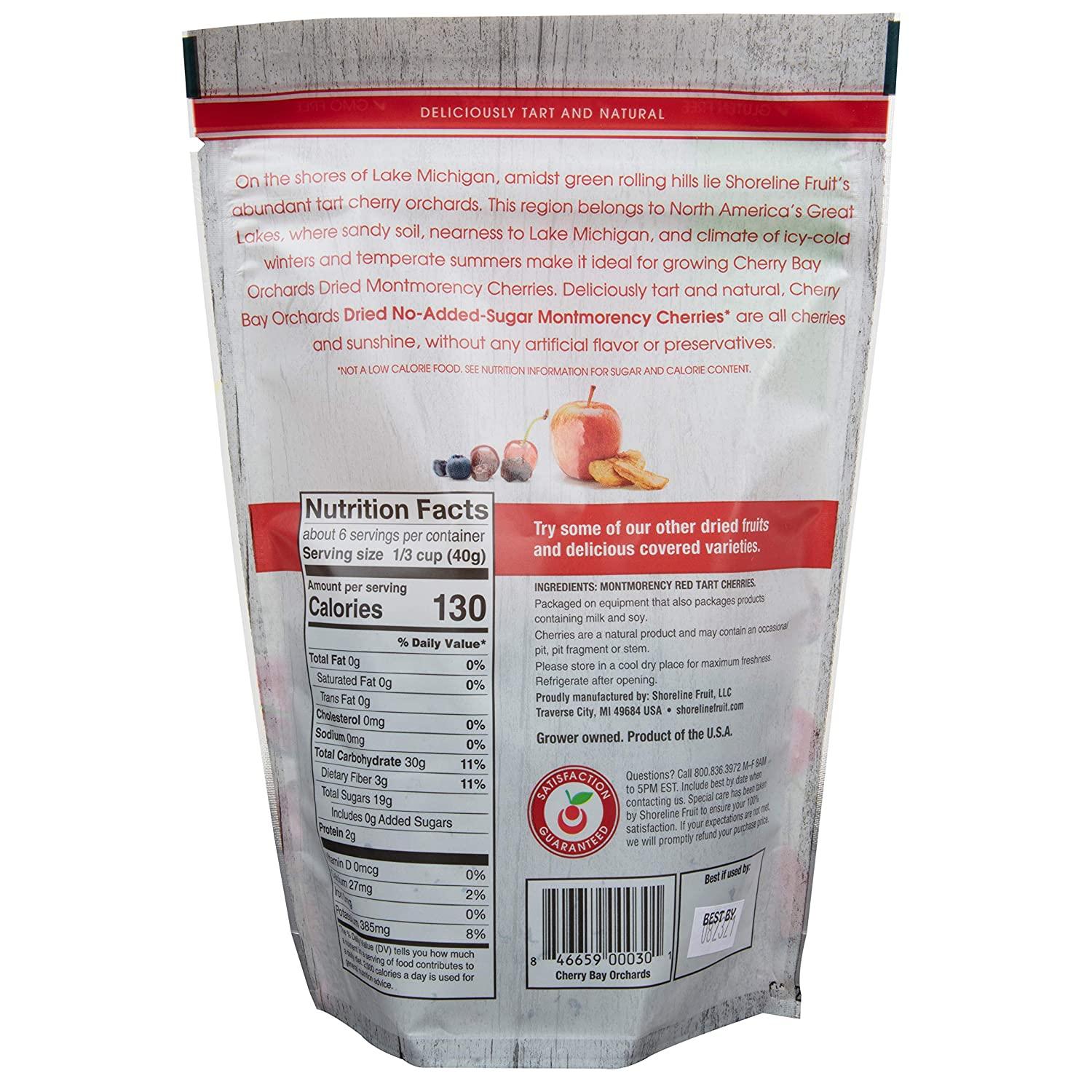 Cherry Bay Orchards Dried Unsweetened Montmorency Tart Cherries No