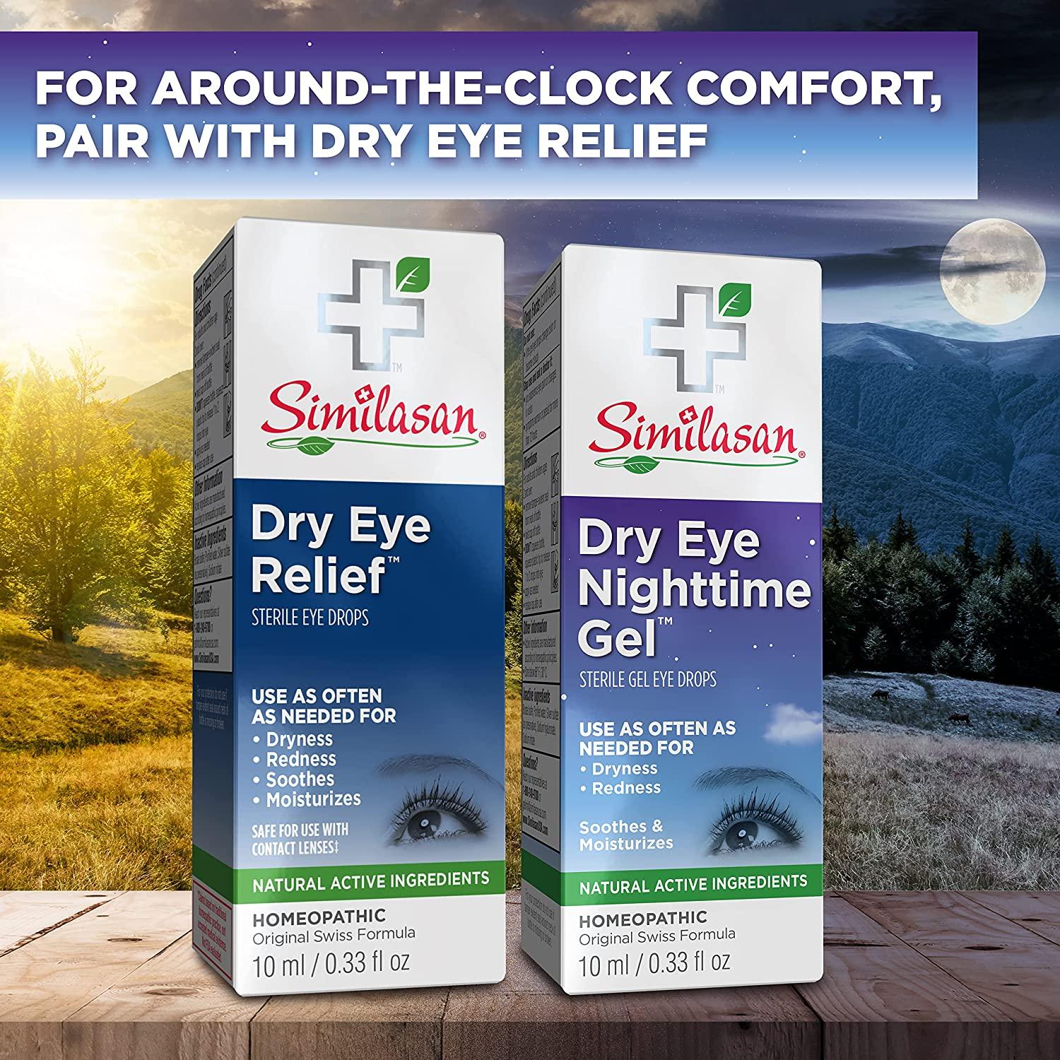 Similasan Dry Eye Nighttime Gel Eye Drops 0.33 fl oz Soothing Relief for Dry Eyes Pack of 1