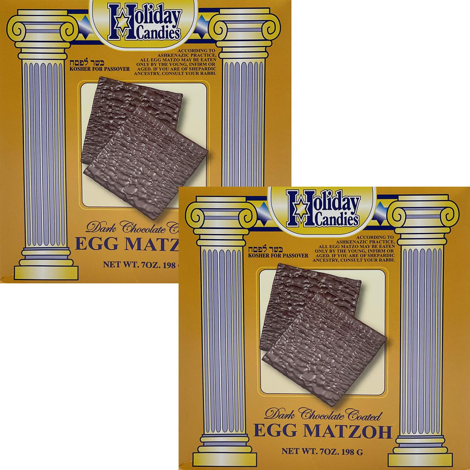 Passover Dark Chocolate Coated Egg Matzo, Kosher for Passover, 7 Oz (2