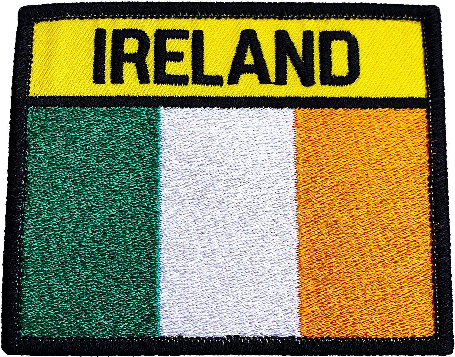 Ireland Flag Patch (3.75 Inch) Hook & Loop Embroidered Badge Airsoft  Paintball Martial Arts Irish Army Tactical Morale Applique