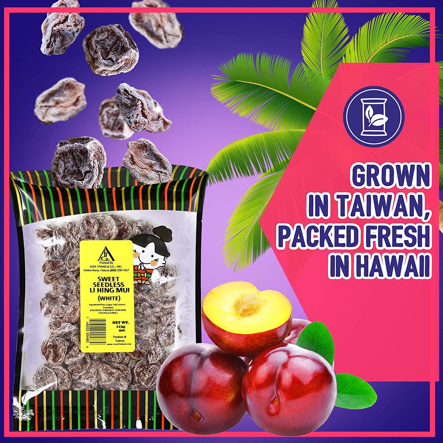 Sweet Seedless Li Hing Mui Crack Seed Plums Hawaiian Favorite Candy