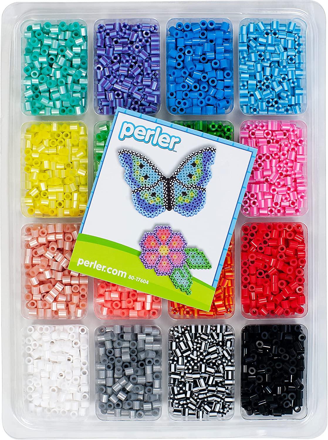 Pegboards for Perler Beads, 5000 Pieces Fuse Beads Kits Including 5 Large  Red
