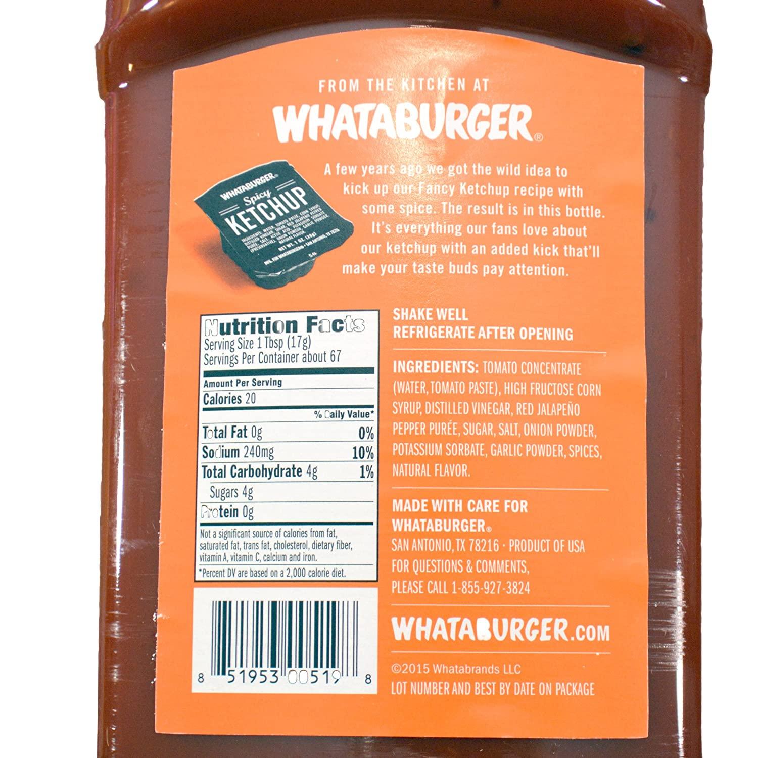 Whataburger Texas Size Spicy Ketchup 40 Oz Bottle