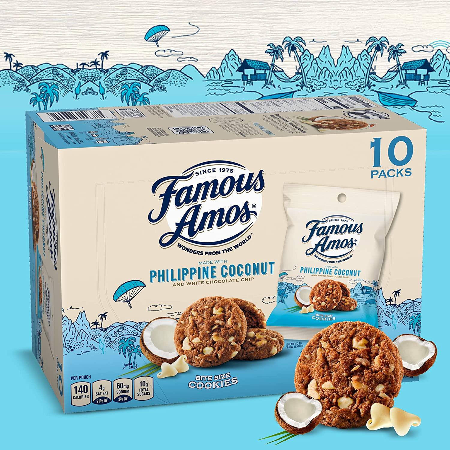 Famous Amos Cookies Philippine Coconut & White Chocolate Chip 10 Count