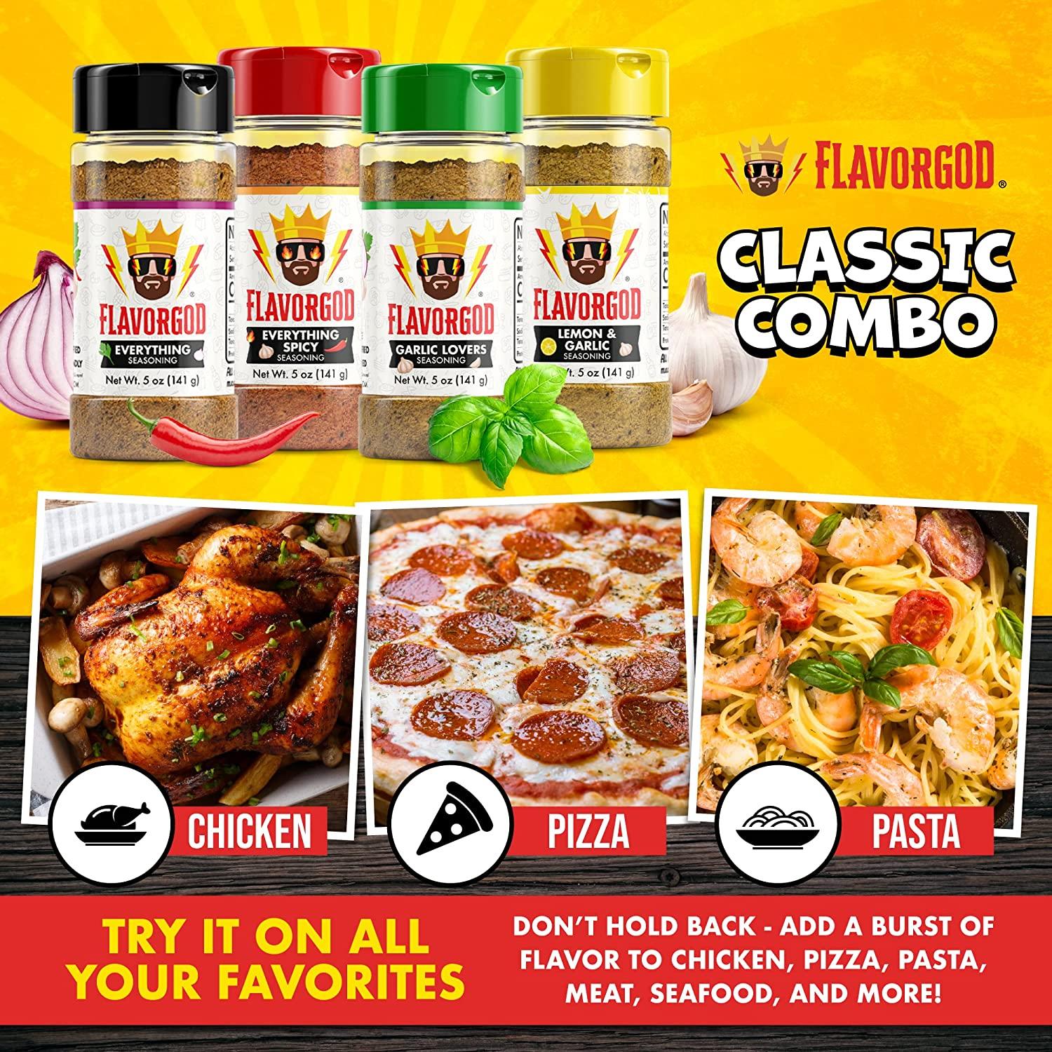 Classic Combo Spices, Pack of 4 (Everything, Everything Spicy, Garlic