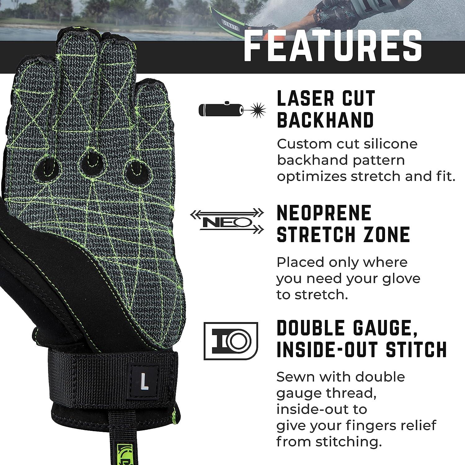 Radar HydroK InsideOut Glove, Matte Black/Volt Green, Medium