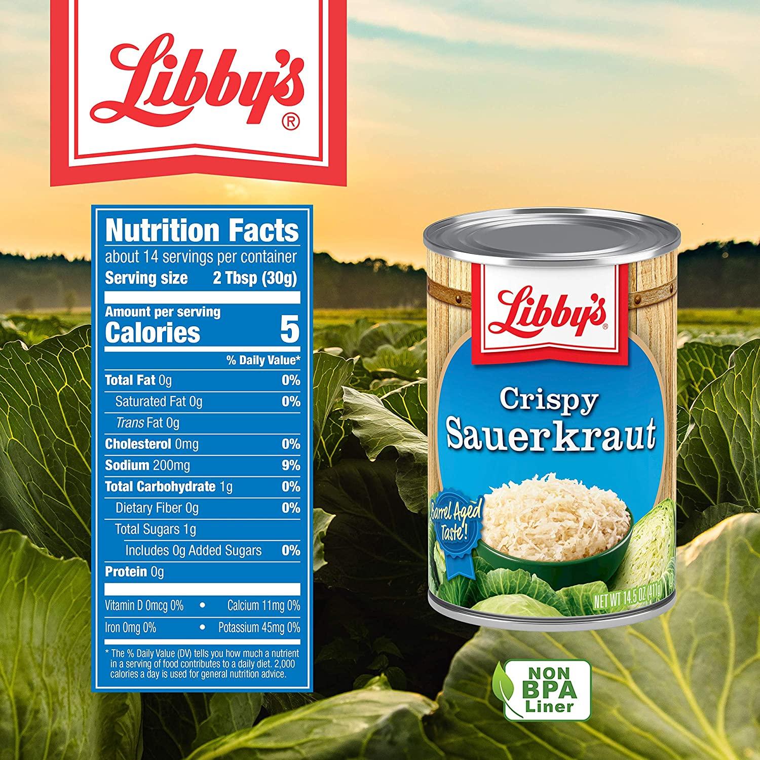 Libby's Crispy Sauerkraut Classic Barrel Aged TangySour Taste