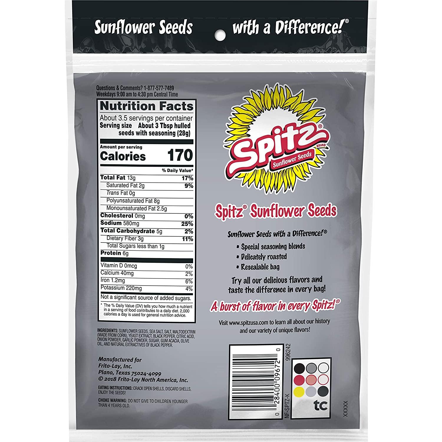 Spitz Sunflower Seeds, Cracked Pepper, 6 Oz (Pack of 9)